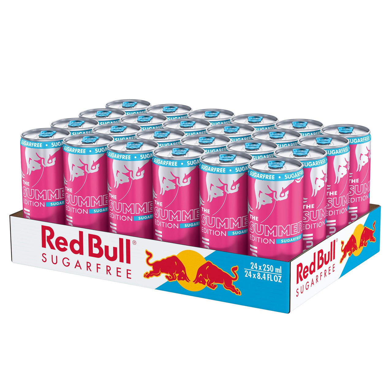 Red Bull Sugar Free Summer Edition White Peach, 24/8.4 fl oz Cans - Image 1