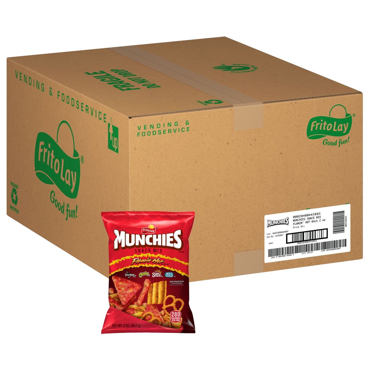 Munchies Flamin' Hot Snack Mix 64 CT / 2 oz - Image 1