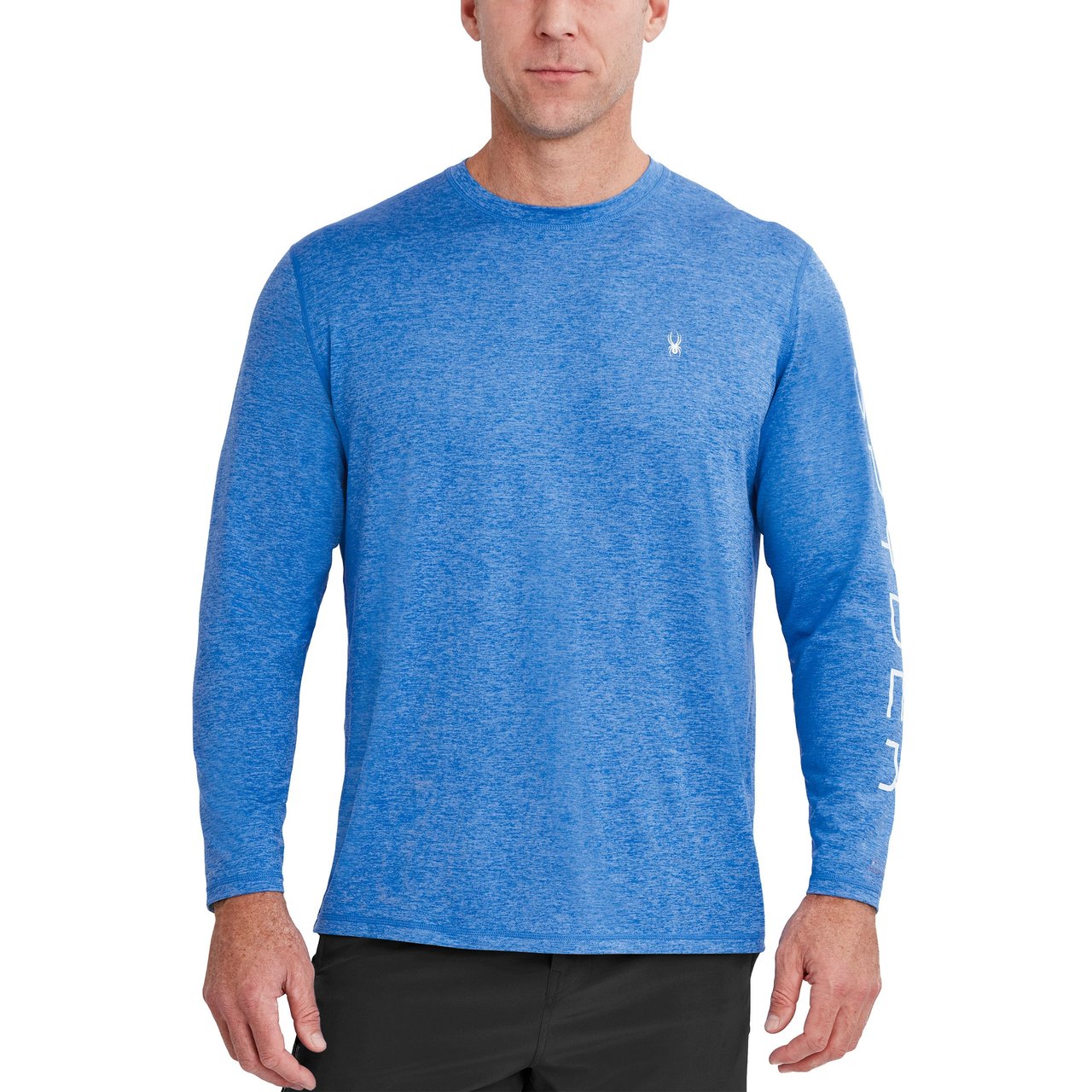 Maillot De Course Spyder Vintage – Bleu Et Noir Manches Longues – Homme Taille Large (XL)