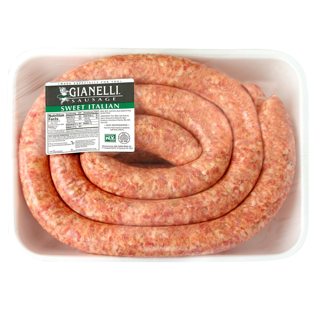 Gianelli Rope Sweet Italian Sausage - Price Per Pound