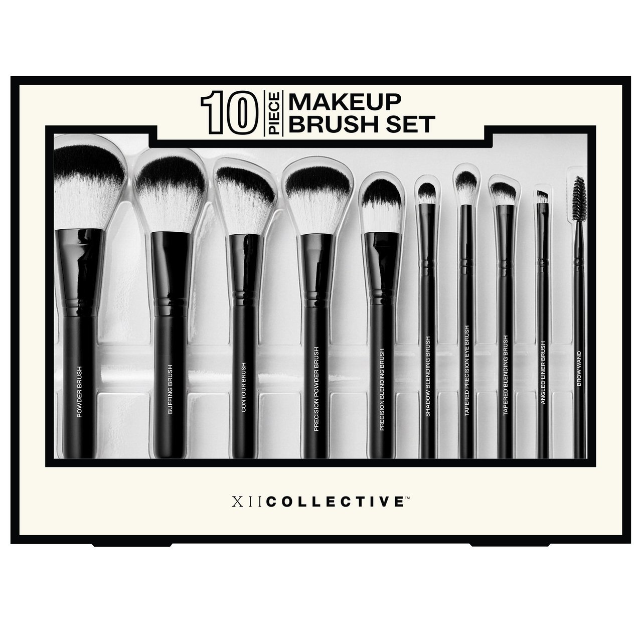 XII Collective 10-Piece Makeup Brush Set (#1996691) - $19.99