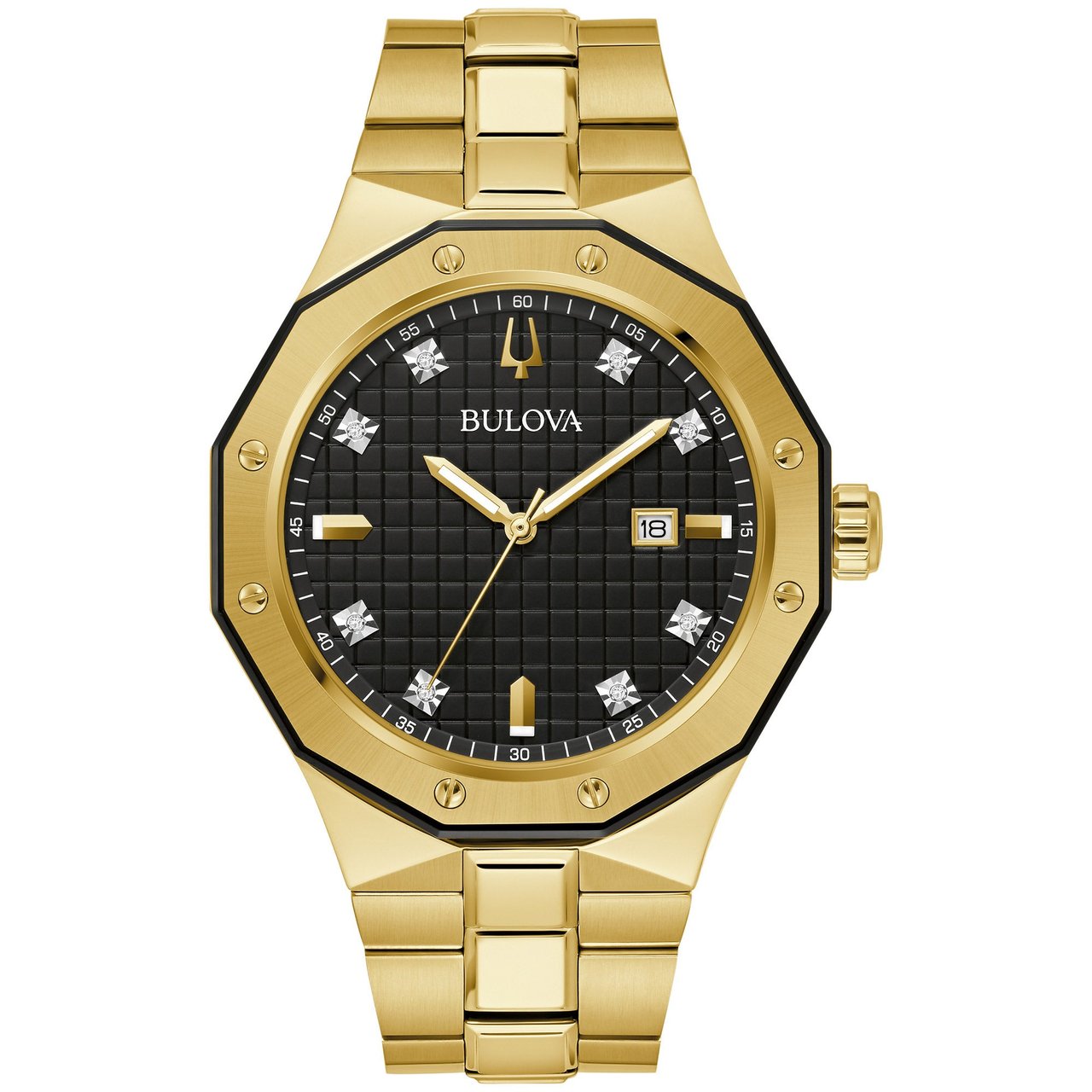 Bulova Dress Classic Gold-Tone Black Dial Men's Quartz Watch - Image 1