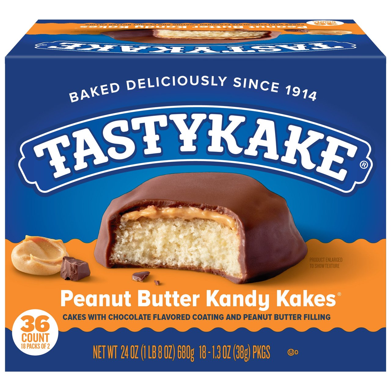 Tastykake Peanut Butter Kandy Kakes, 36 CT (1.5 lbs)