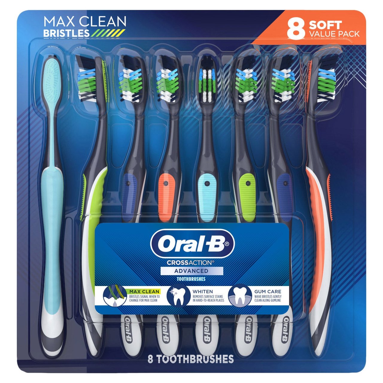 Oral-B CrossAction Advanced Toothbrush, 8-Pack - Image 1