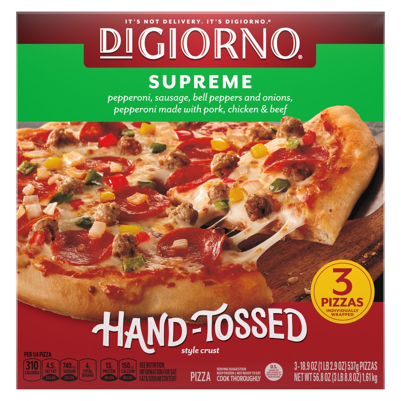 DiGiorno Supreme Pizza 3 Count Box - Image 1