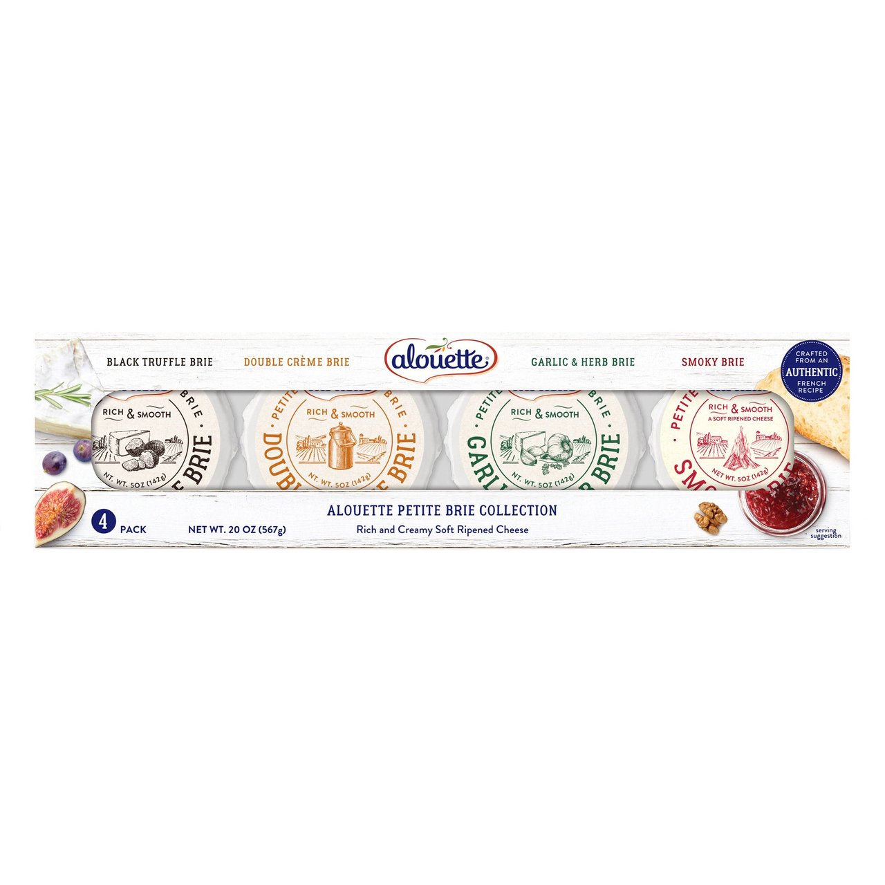 Alouette Petite Brie Collection 4-Pack, 20 oz - Image 1