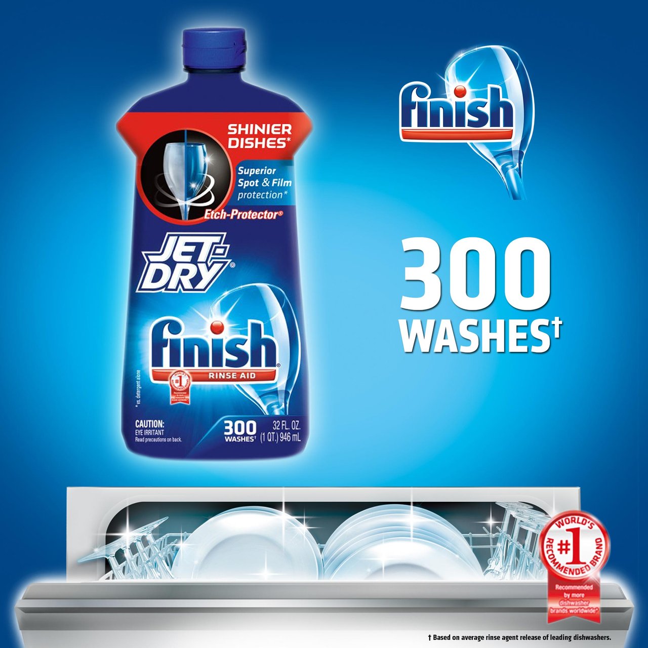 Finish Jet-Dry Ultra Dishwasher Rinse Aid, 32 oz