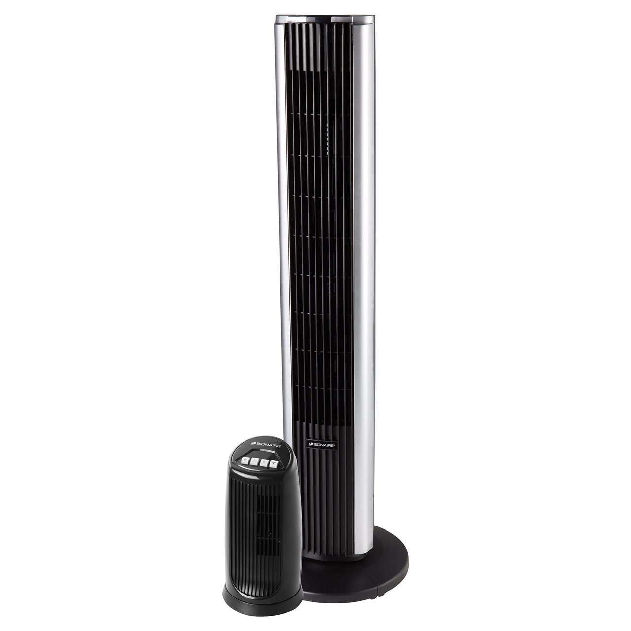 Bionaire Tower Fan with Remote and Personal Mini Fan - Image 1