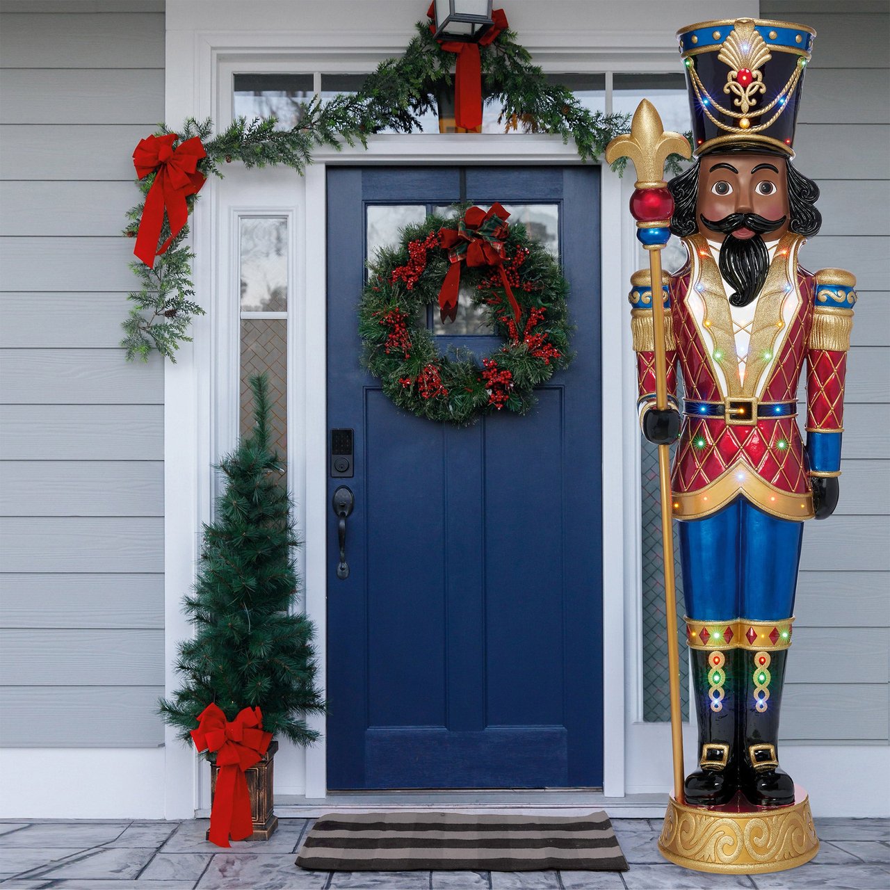 8' Grand Nutcracker with Lights and Music - Image 1