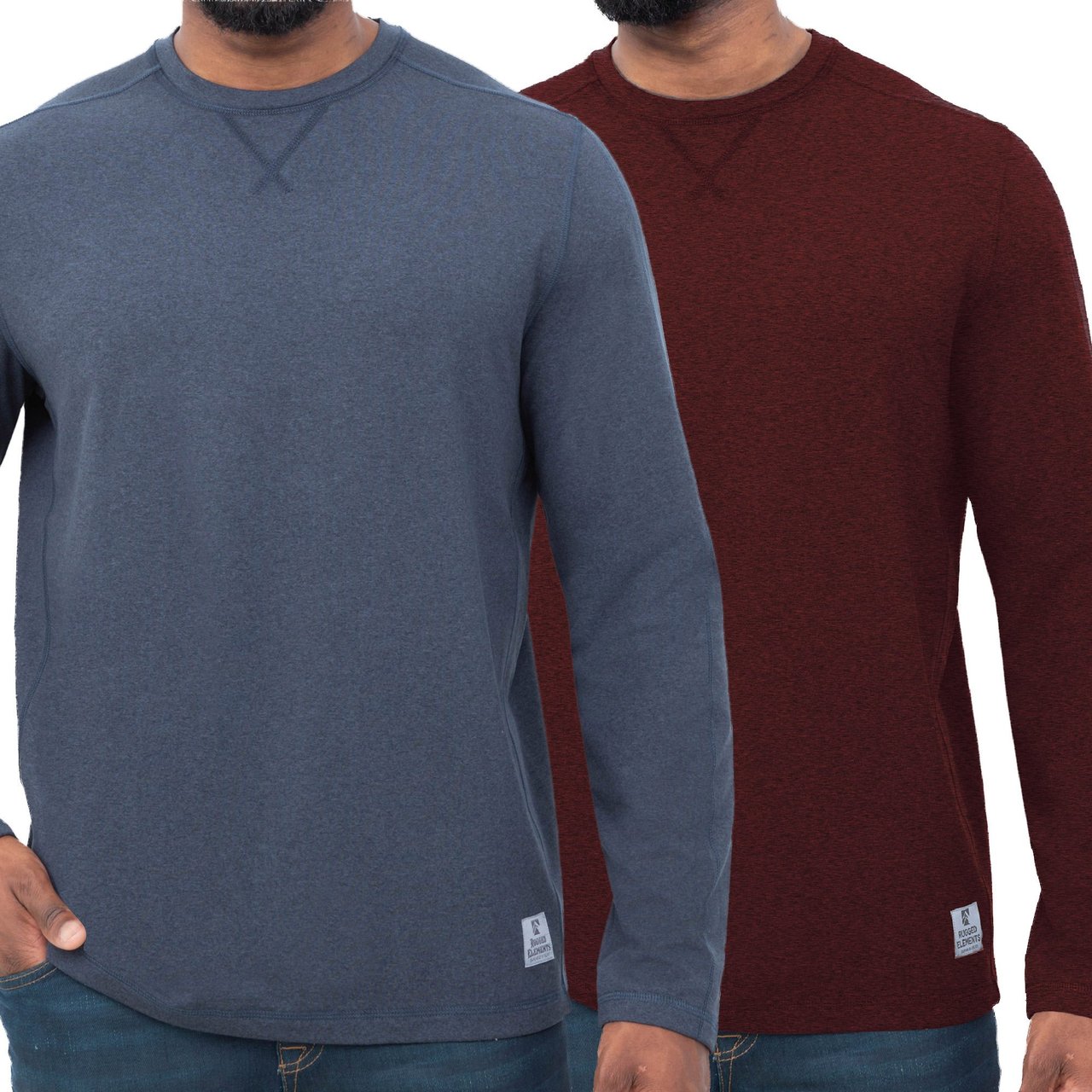 Rugged Elements Men's Long Sleeve Crew Tee 2-Pack - Image 1