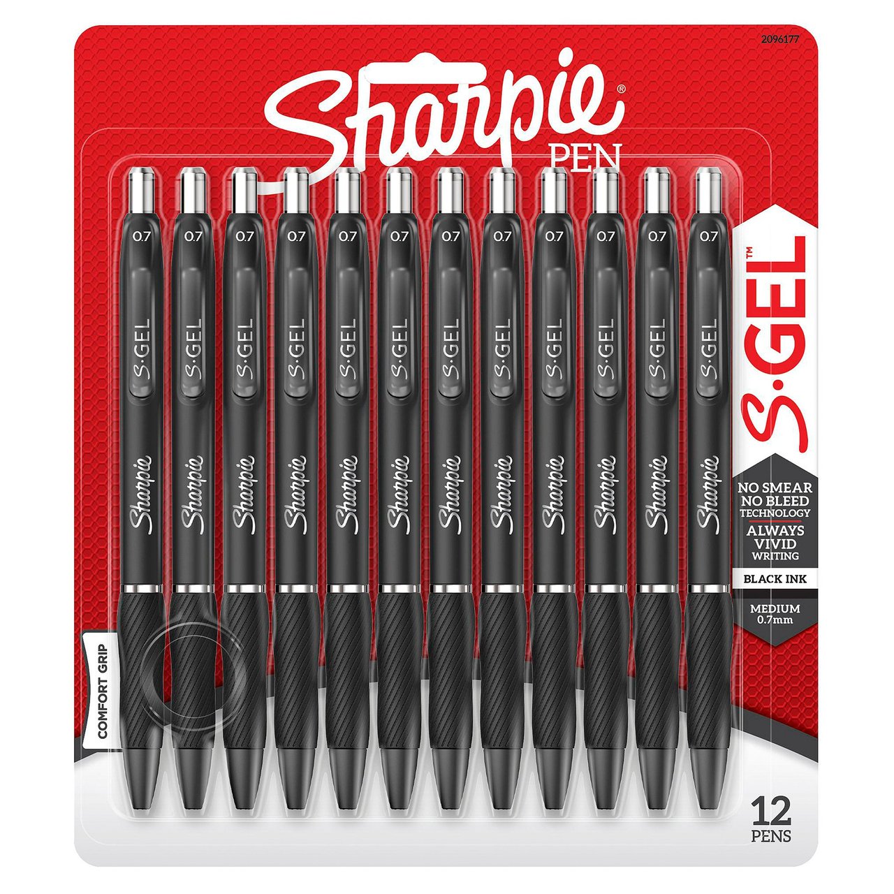 Sharpie S-Gel Pens, 12-Count, Black - Image 1