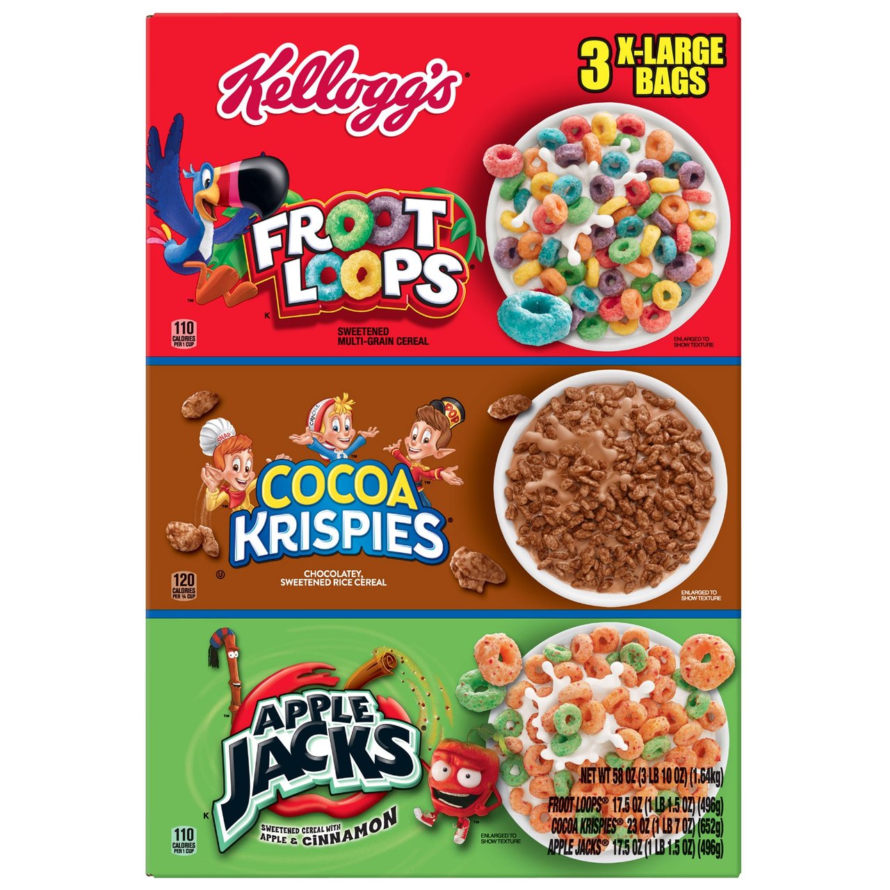 Kellogg's Tri Fun Pack, 58 Ounces - Image 1
