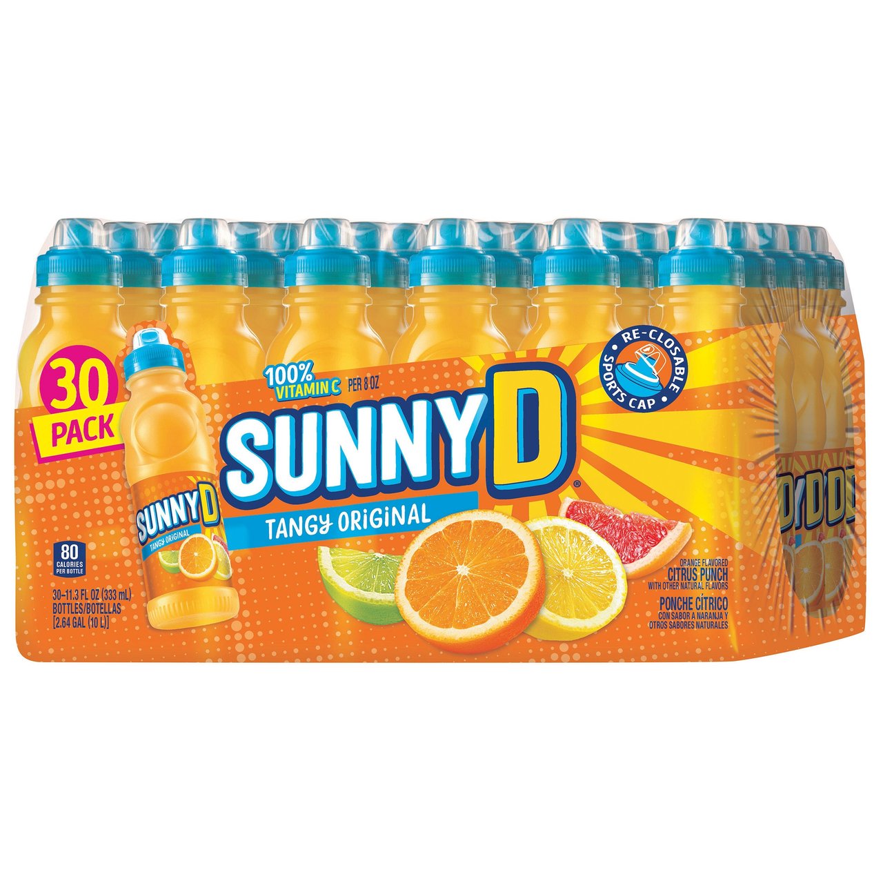 Sunny D Tangy Original Citrus Punch, 30 Pack, 11.3 fl oz - Image 1