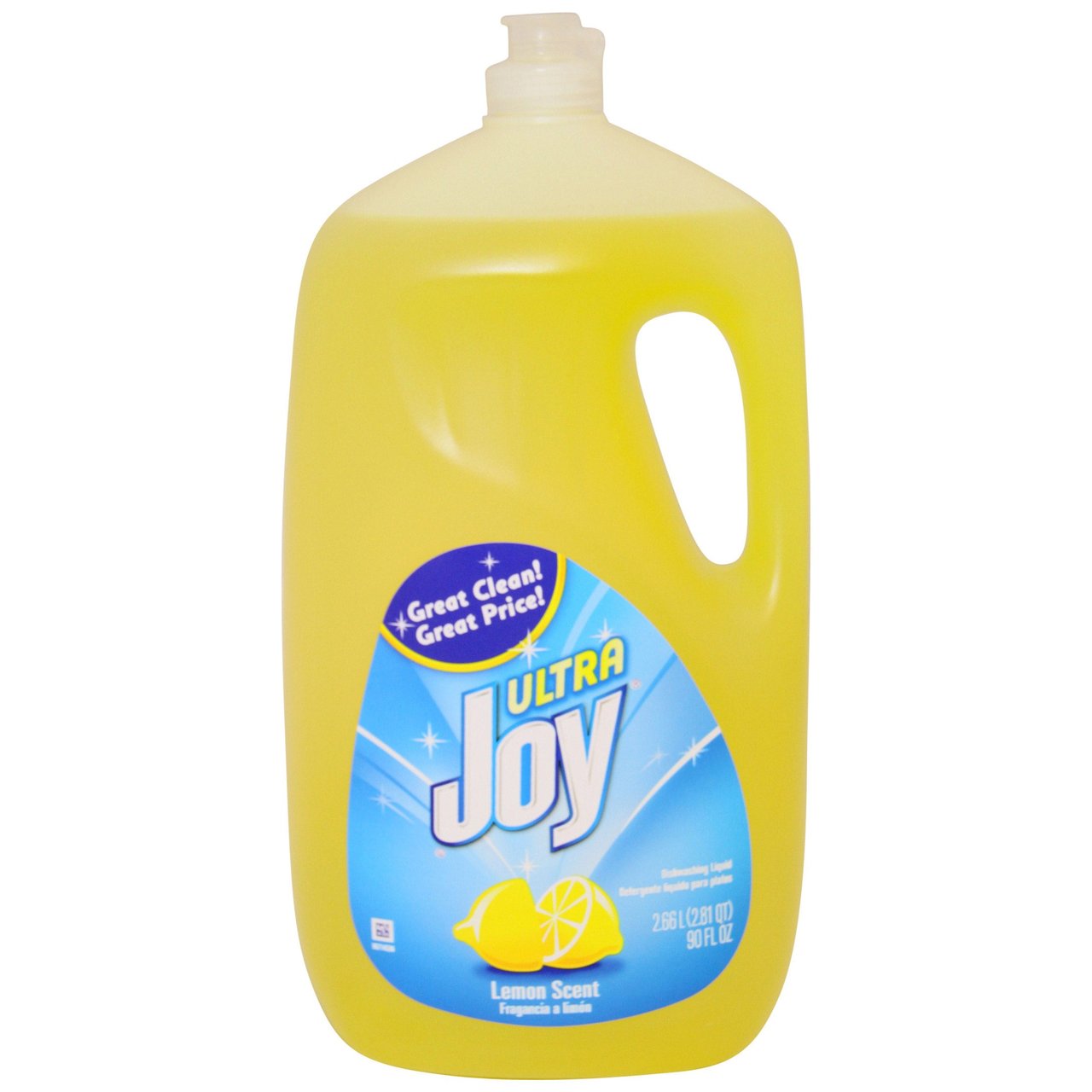 Joy Ultra Dishwashing Liquid Dish Soap, Lemon Scent, 90 fl oz - Image 1