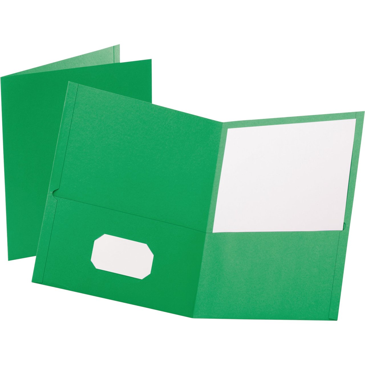 Oxford 25-Count Twin Pocket Portfolio OXF57503, Light Green