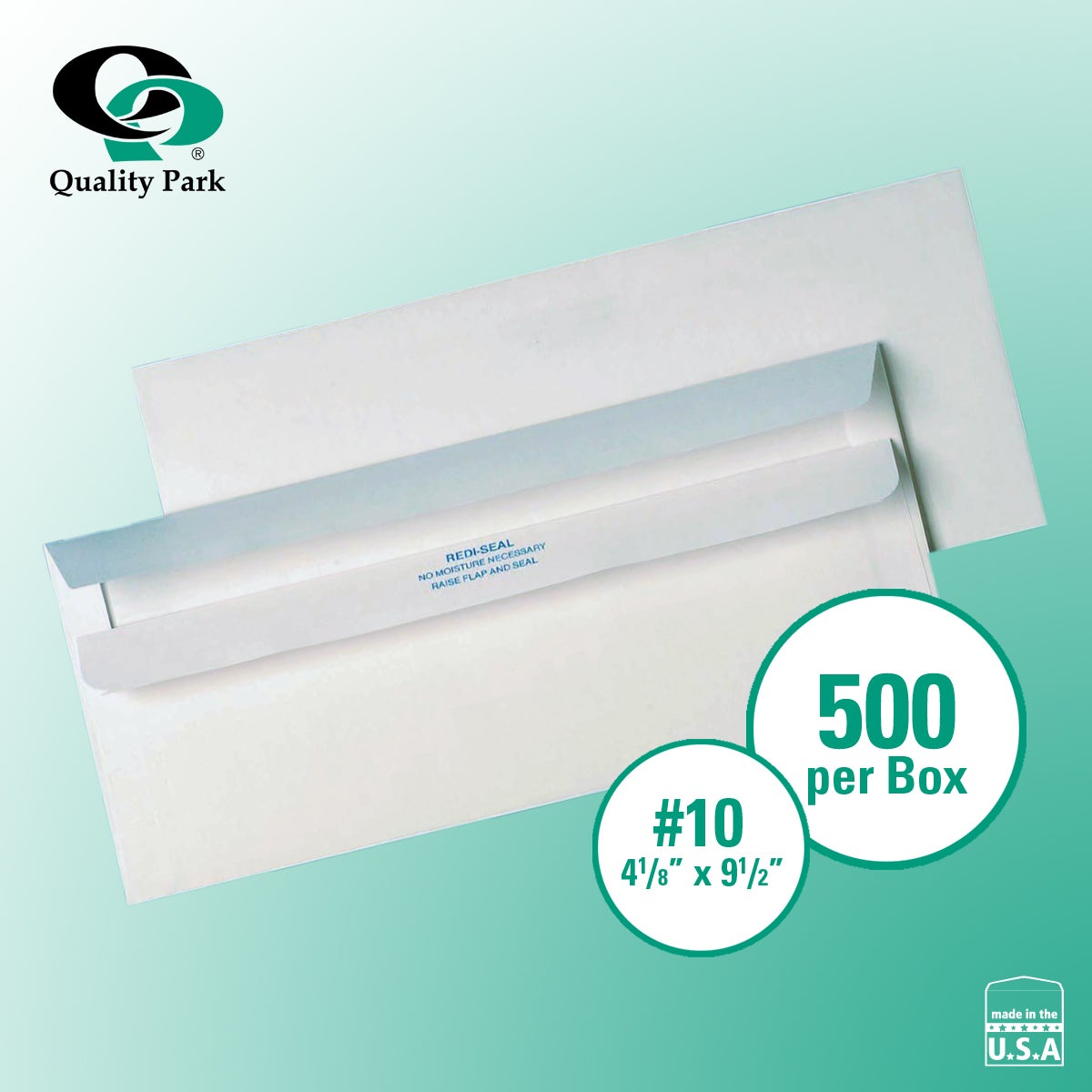 Quality Park Redi-Seal #10 Business Envelopes, 500/Box