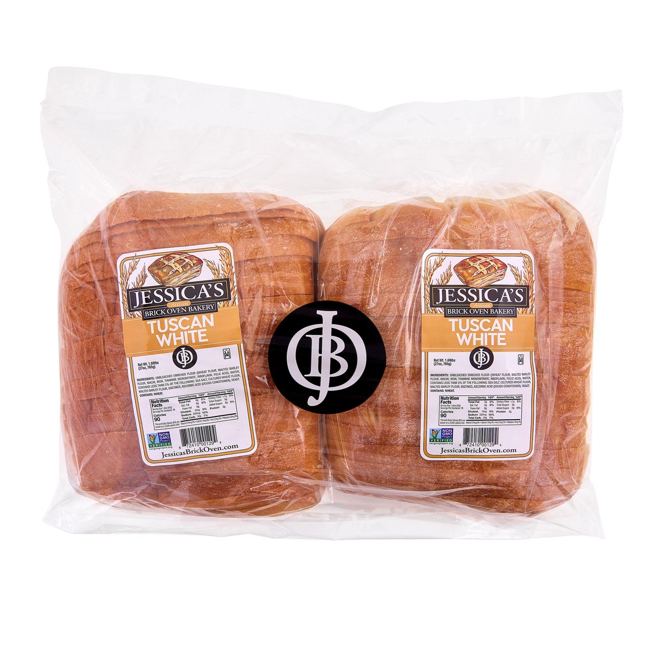 Jessica's Brick Oven Tuscan White Bread 2/27 oz (3.37 lbs