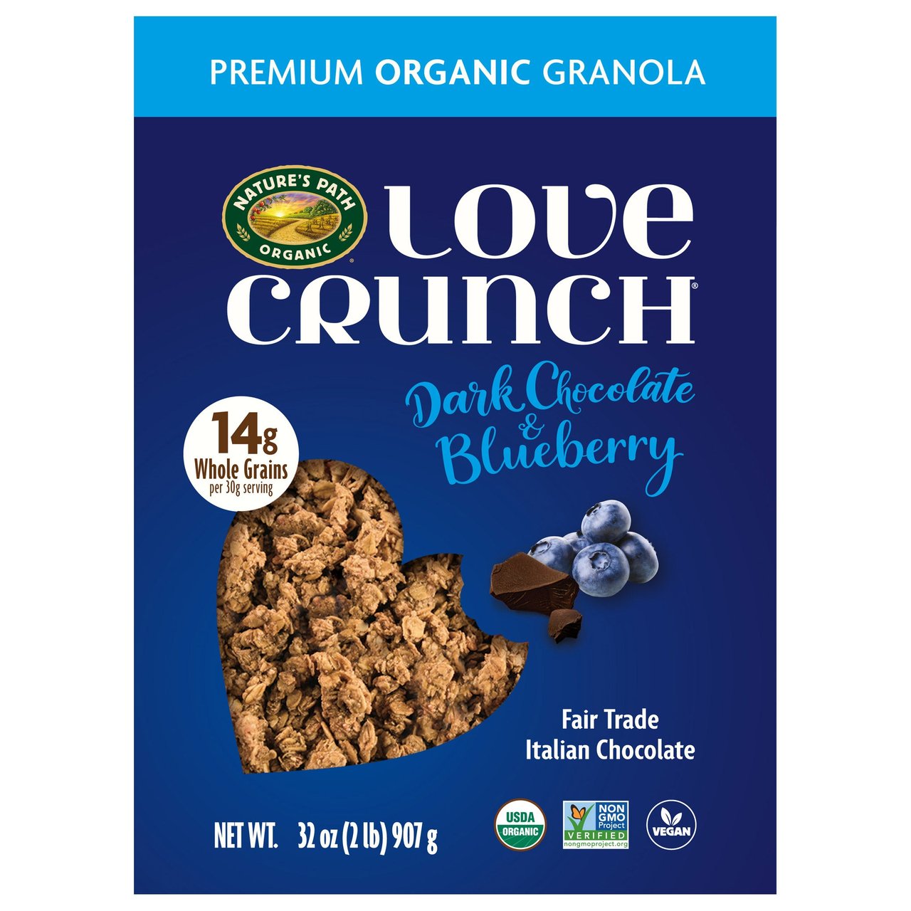 Nature's Path Organic Love Crunch Dark Chocolate & Blueberry Granola 32 oz Bag - Image 1