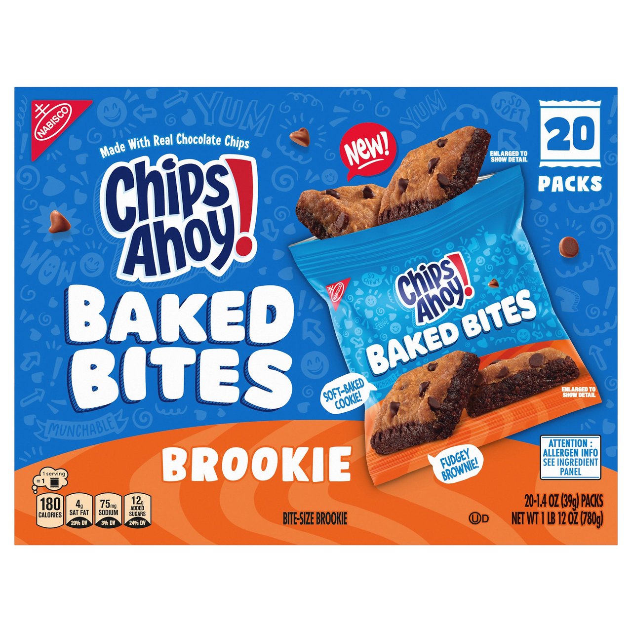 Chips Ahoy! Baked Bites Brookie 20 CT - Image 1