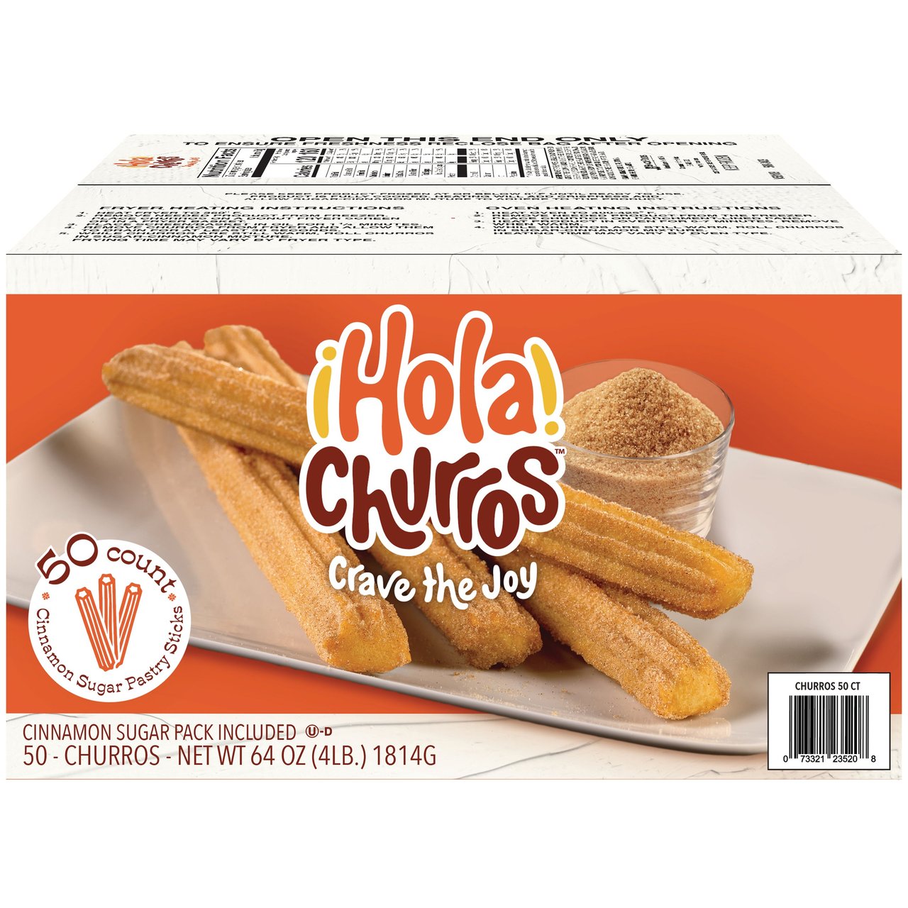¡Hola! Churros 10" Plain 50 Count