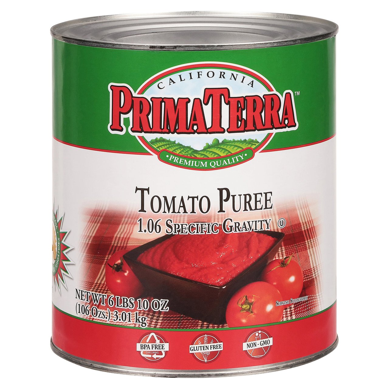 Prima Terra Tomato Puree #10 Can - Image 1