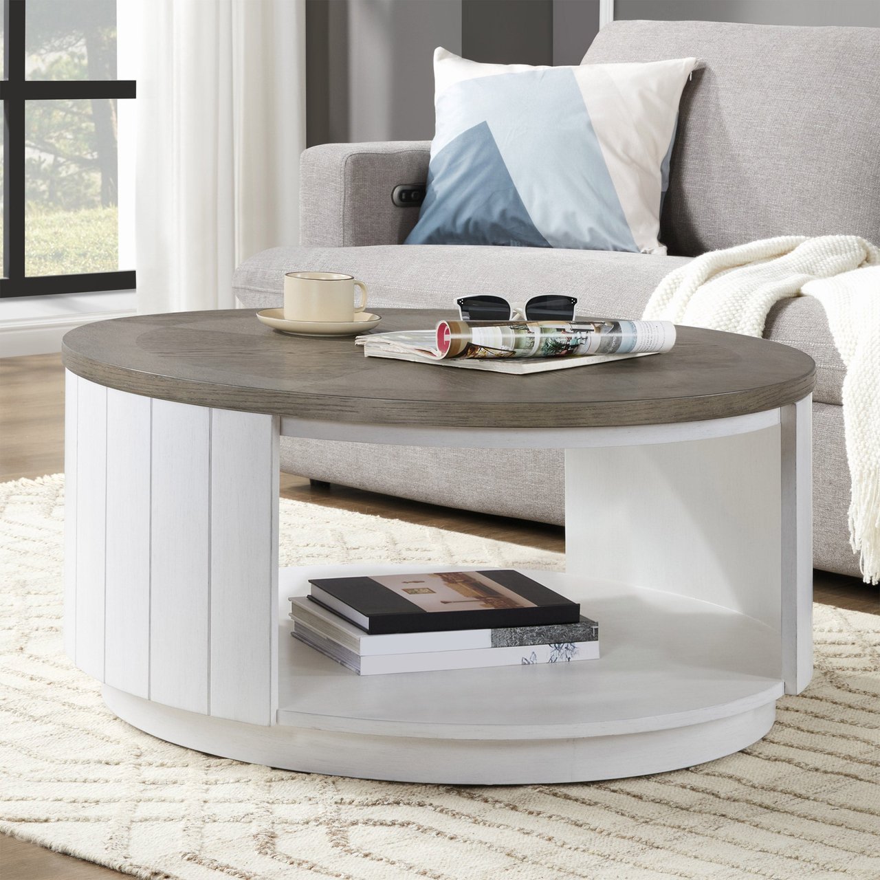 Flexsteel Melody 35" Round Coffee Table - Image 1