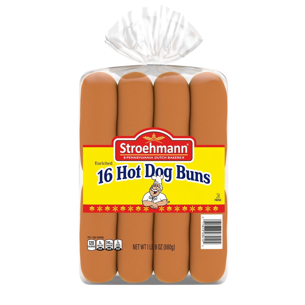 Stroehmann Enriched Hot Dog Buns 16 CT (22 oz) - Image 1
