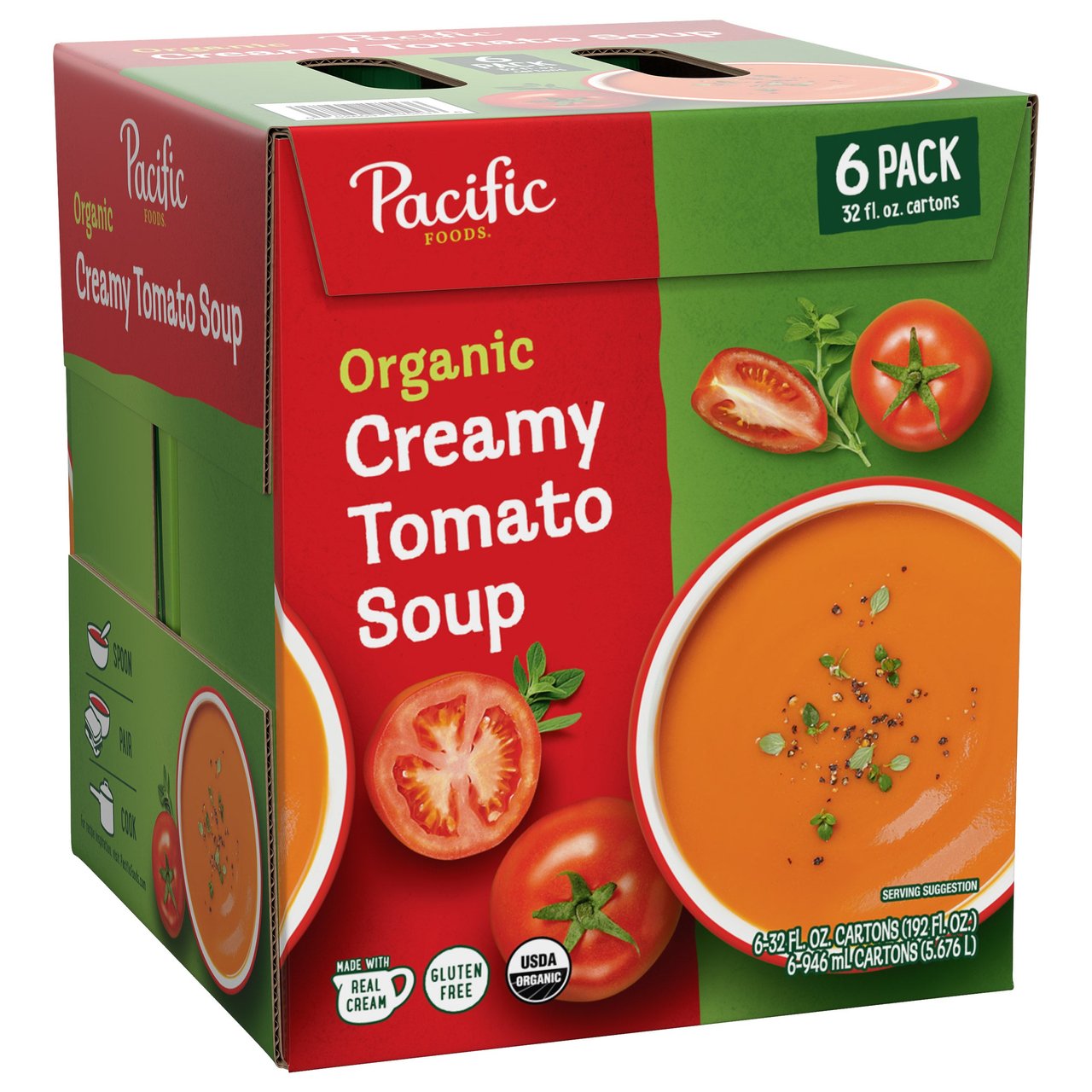 Pacific Foods Organic Creamy Tomato Soup, 6/32 oz - Image 1