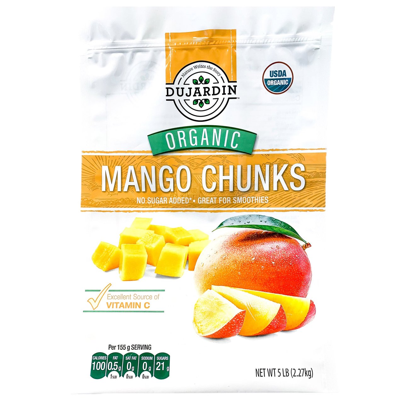 Dujardin Organic Mango Chunks, 5 lbs - Image 1