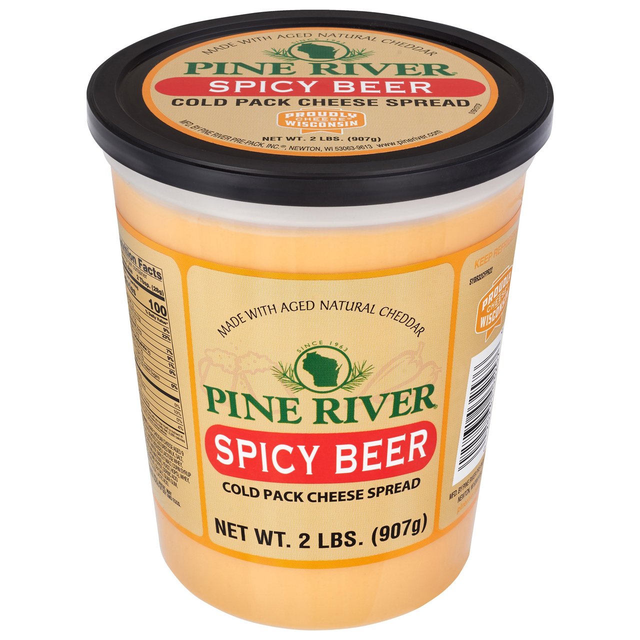 Pine River Spicy Beer Cheese 32 Ounce Container - Image 1