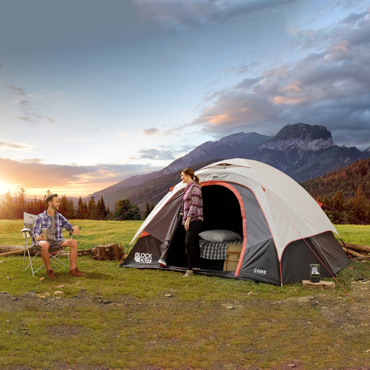 CORE 6-Person Half Rainfly Blockout Dome Tent (#1356911) - $69.99