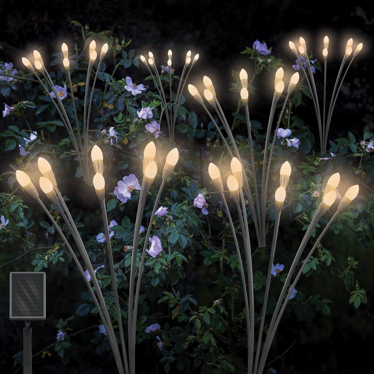 Fresh Source Solar Firefly Landscape Lights, 4-Pack - Image 1
