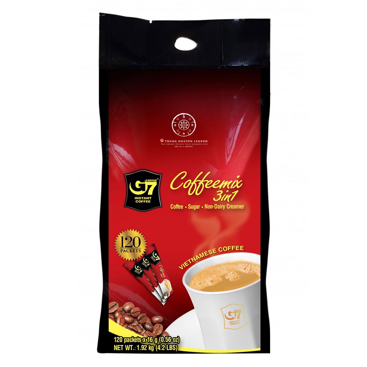 G7 3-in-1 Instant Coffee 120 Pack 0.56 Ounces Each - Image 1