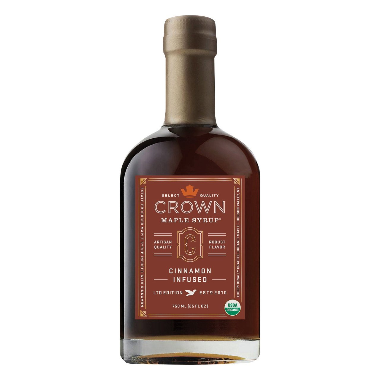 Crown Organic Cinnamon Infused Maple Syrup, 25 oz - Image 1