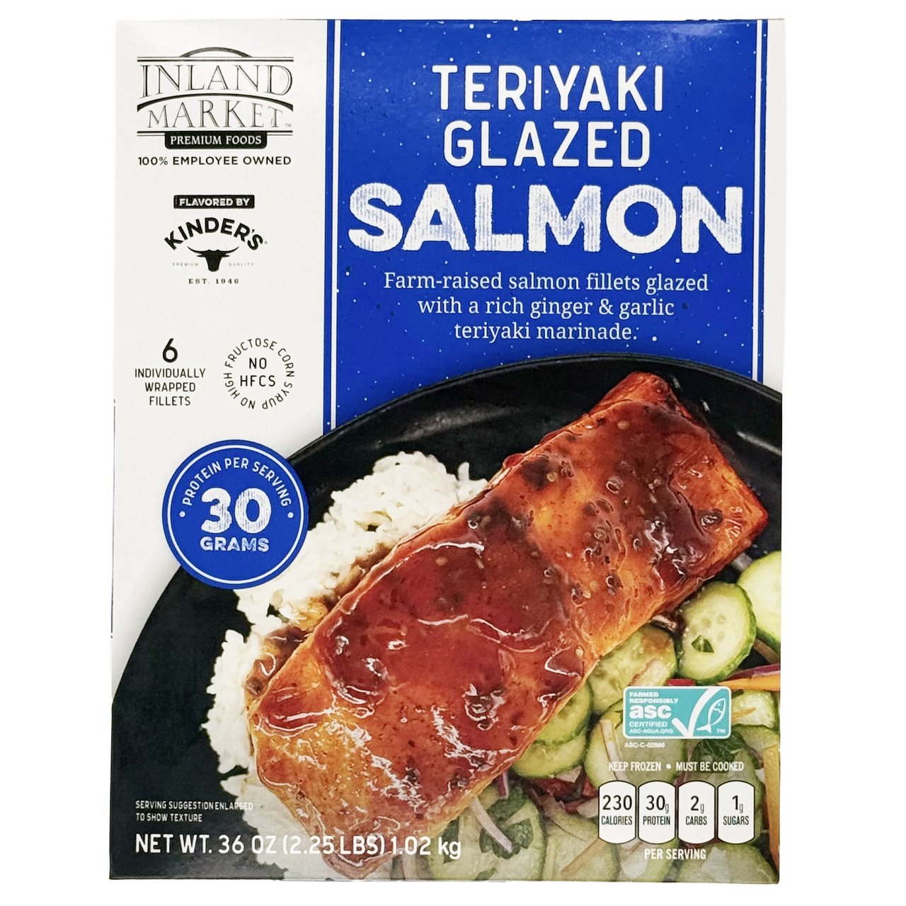 Inland Market Kinder's Teriyaki Glazed Salmon, 2.25 lbs - Image 1