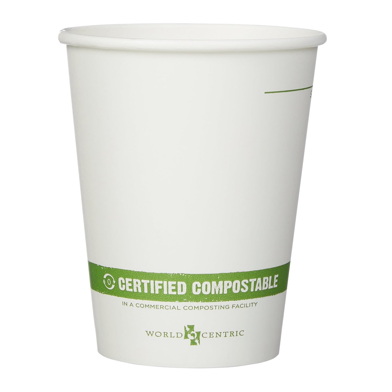 World Centric 12 oz Compostable Paper Hot Cups, 200 ct - Image 1