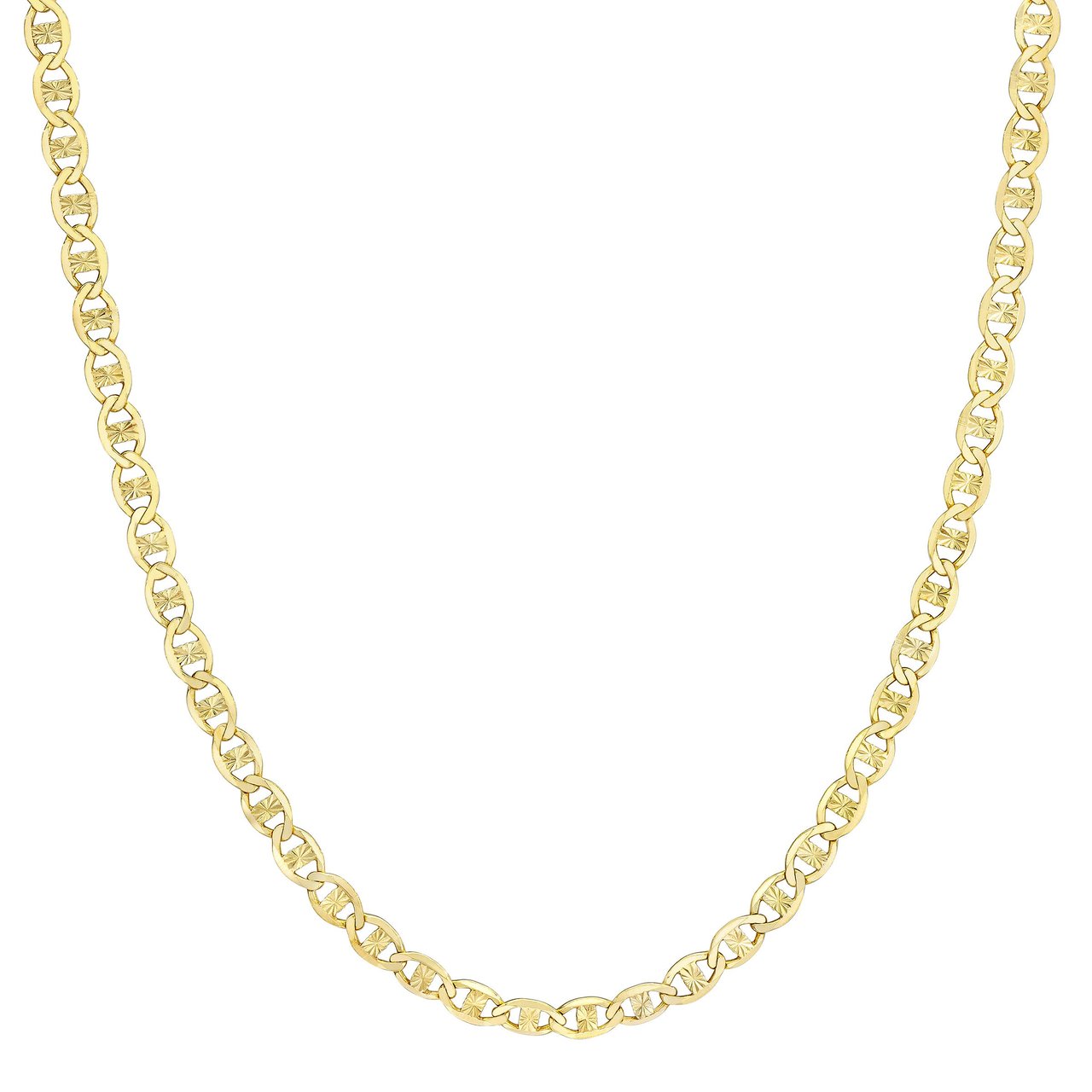 14KT Yellow Gold 18" Valentino Necklace Made in Italy - Image 1