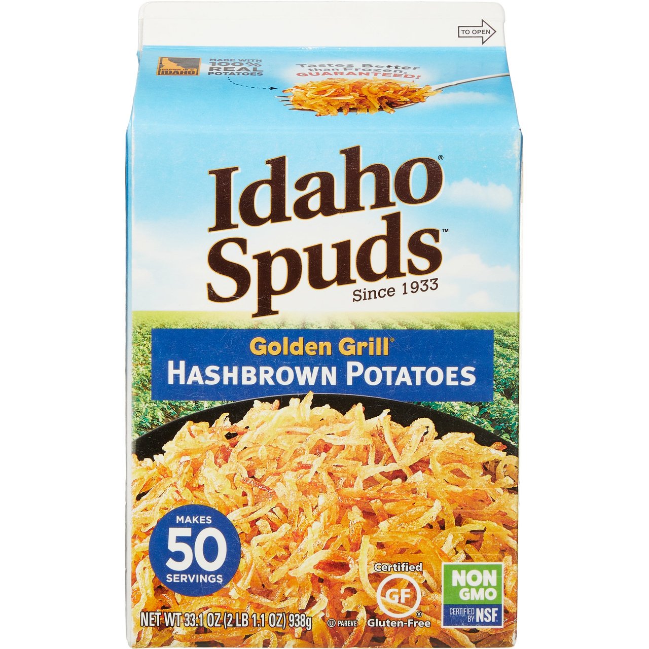 Idaho Spuds Golden Grill Hashbrown Potatoes 33.1 oz - Image 1