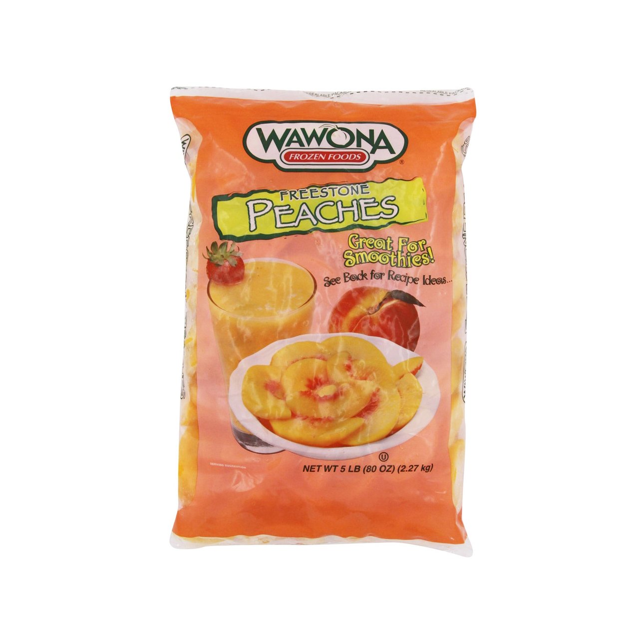 Wawona Frozen Foods IQF Sliced Peaches 5 lb - Image 1