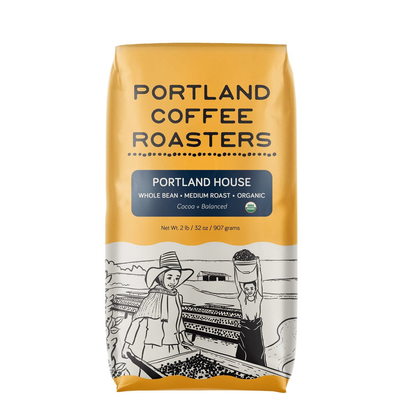 Portland Coffee Roasters Organic Portland House 2 lbs Whole Bean Coffee - Image 1