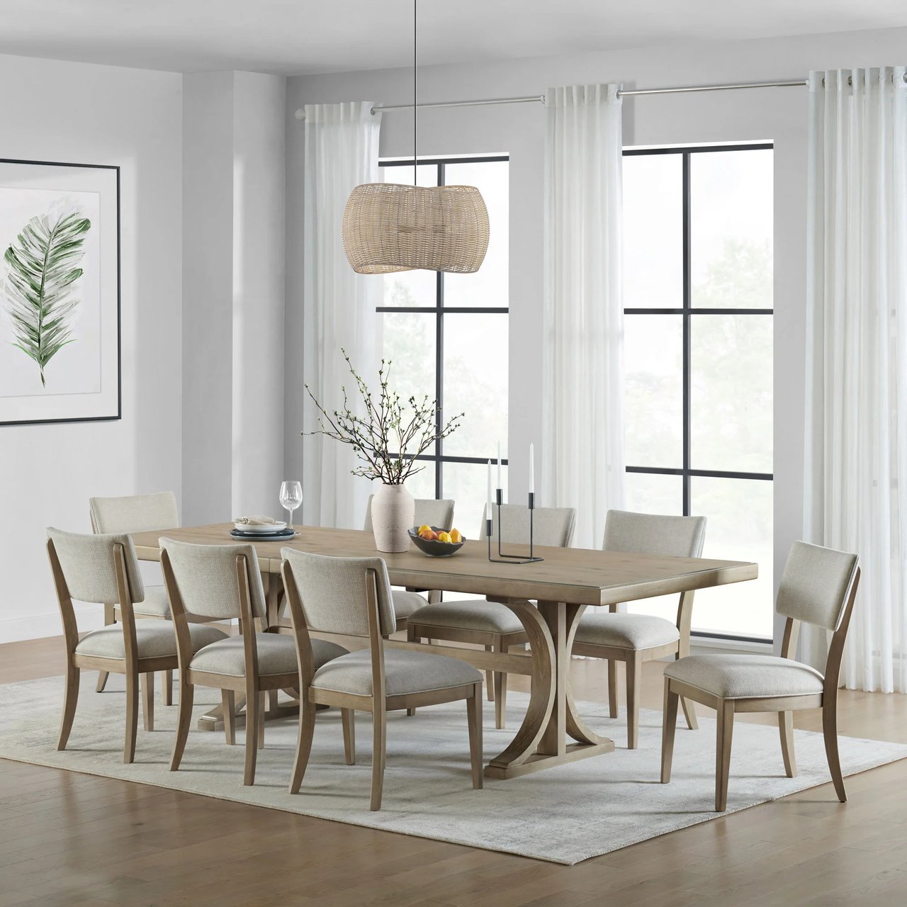 Mercer 9-Piece Dining Table Set - Image 1