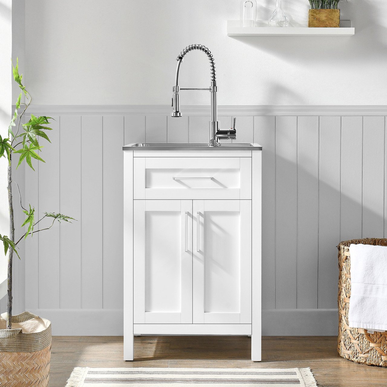 PALOMA 22" UTILITY SINK WITH FAUCET AND CABINET BY OVE DECORS - Image 1