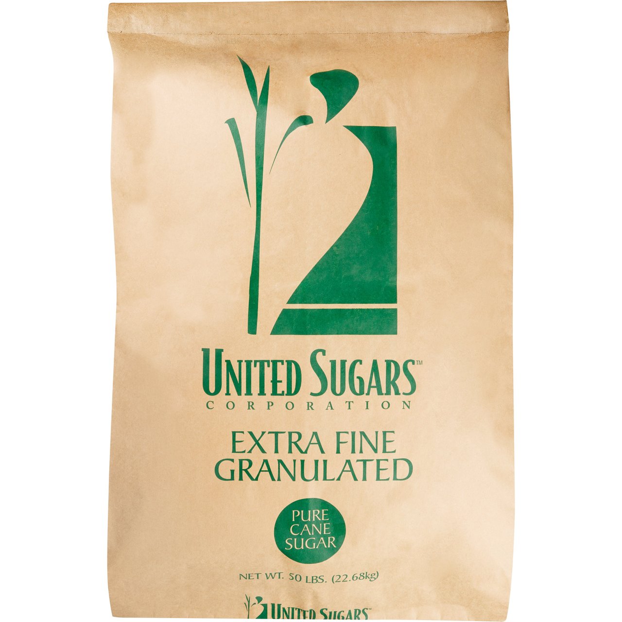 United Sugars Pure Cane Sugar, Extra Fine Granulated, 50 lb - Image 1