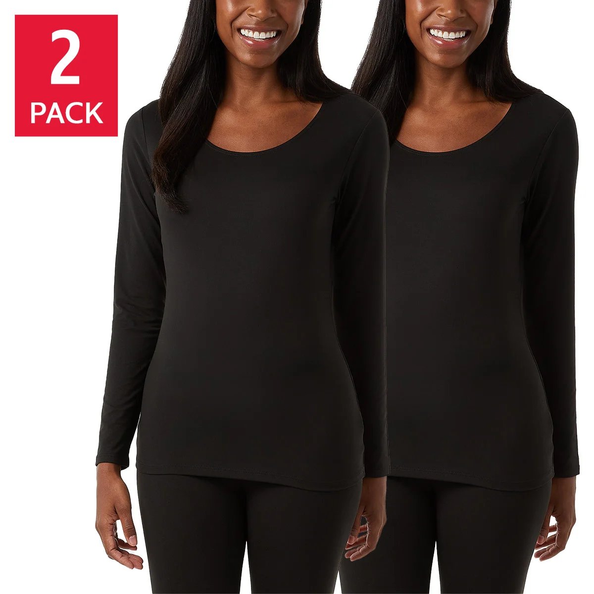 32 Degrees Women's Heat Tee, 2-Pack - Image 1