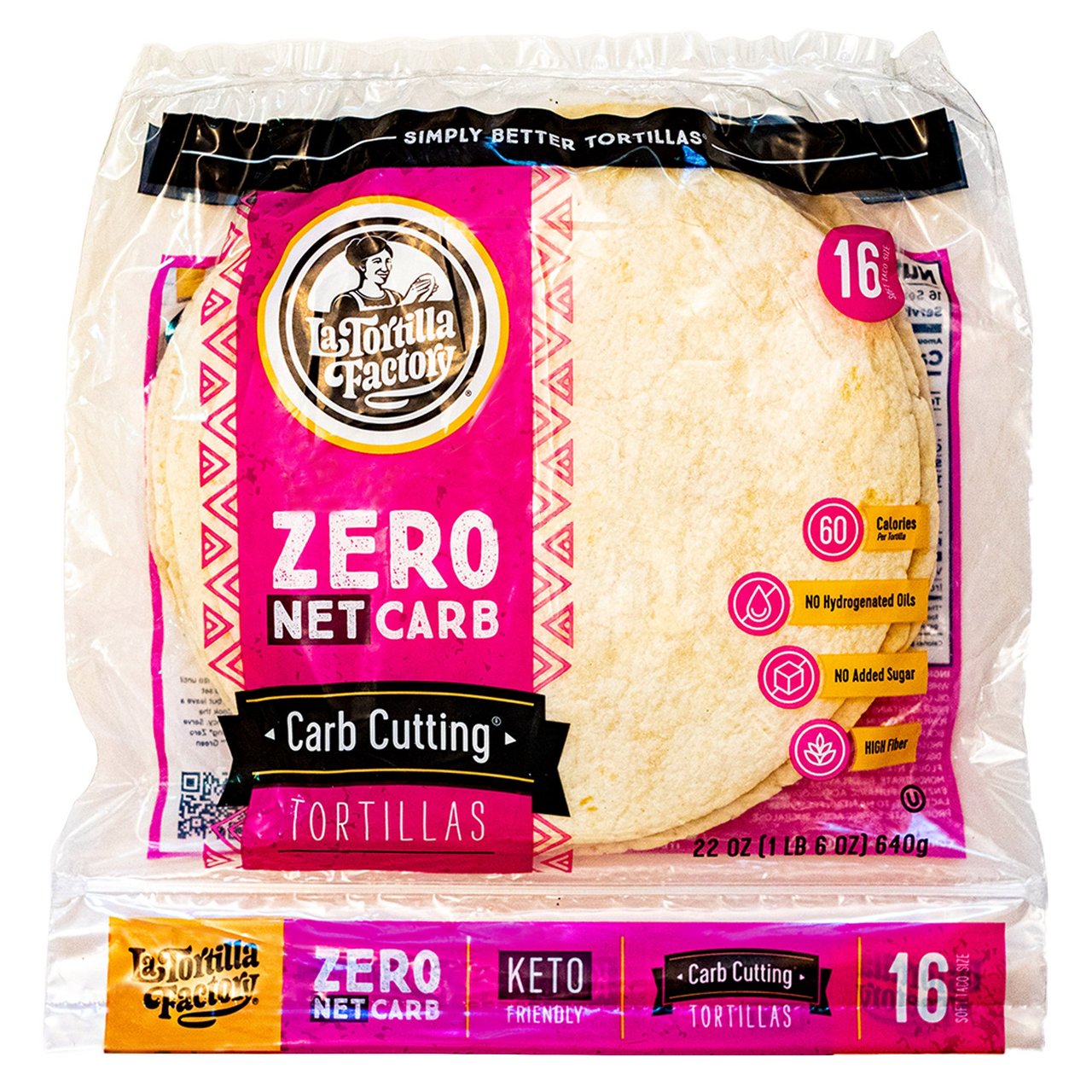 La Tortilla Factory Zero Net Carb Tortillas, 16 Count - Image 1