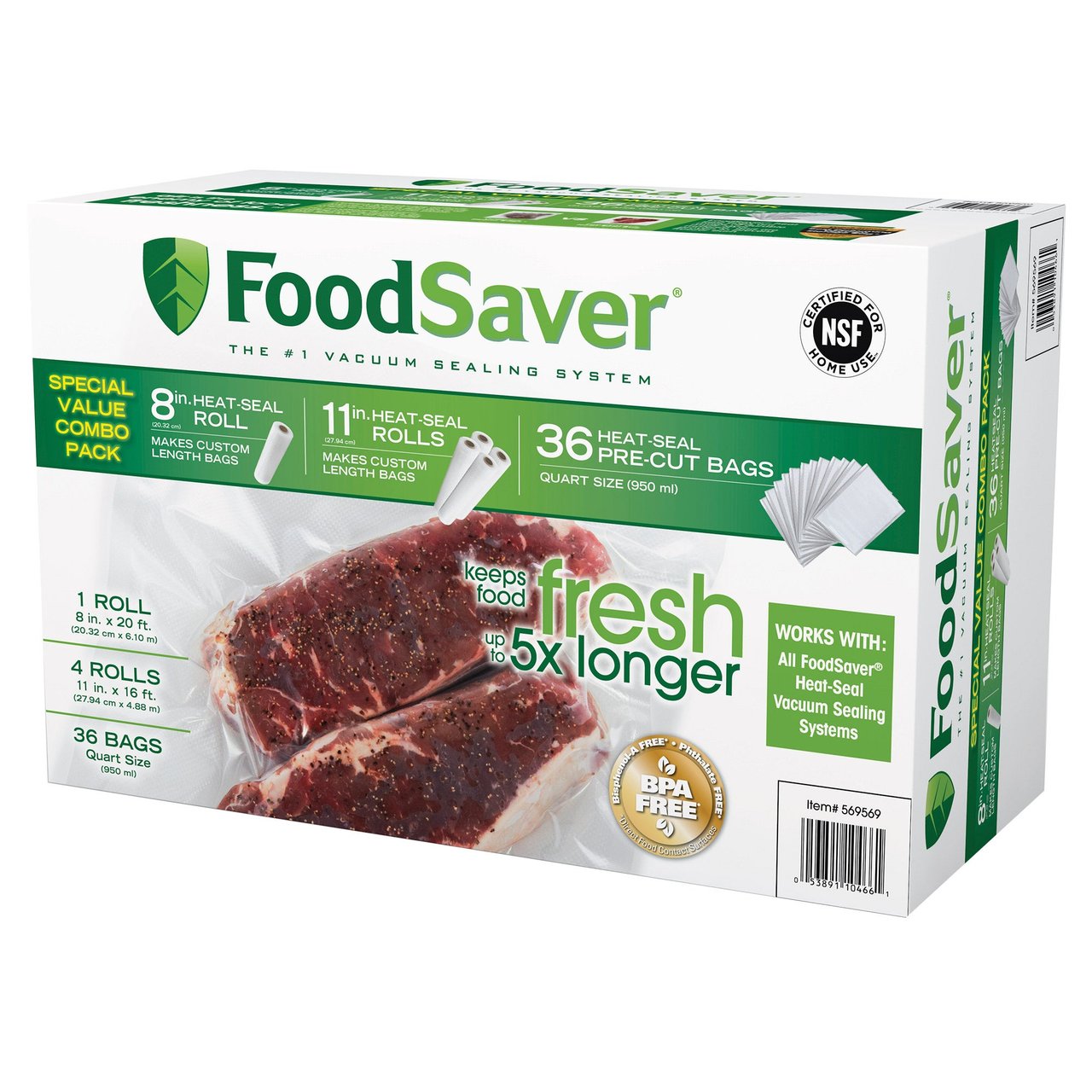 FoodSaver Clear Heat Seal Rolls & Precut Bags