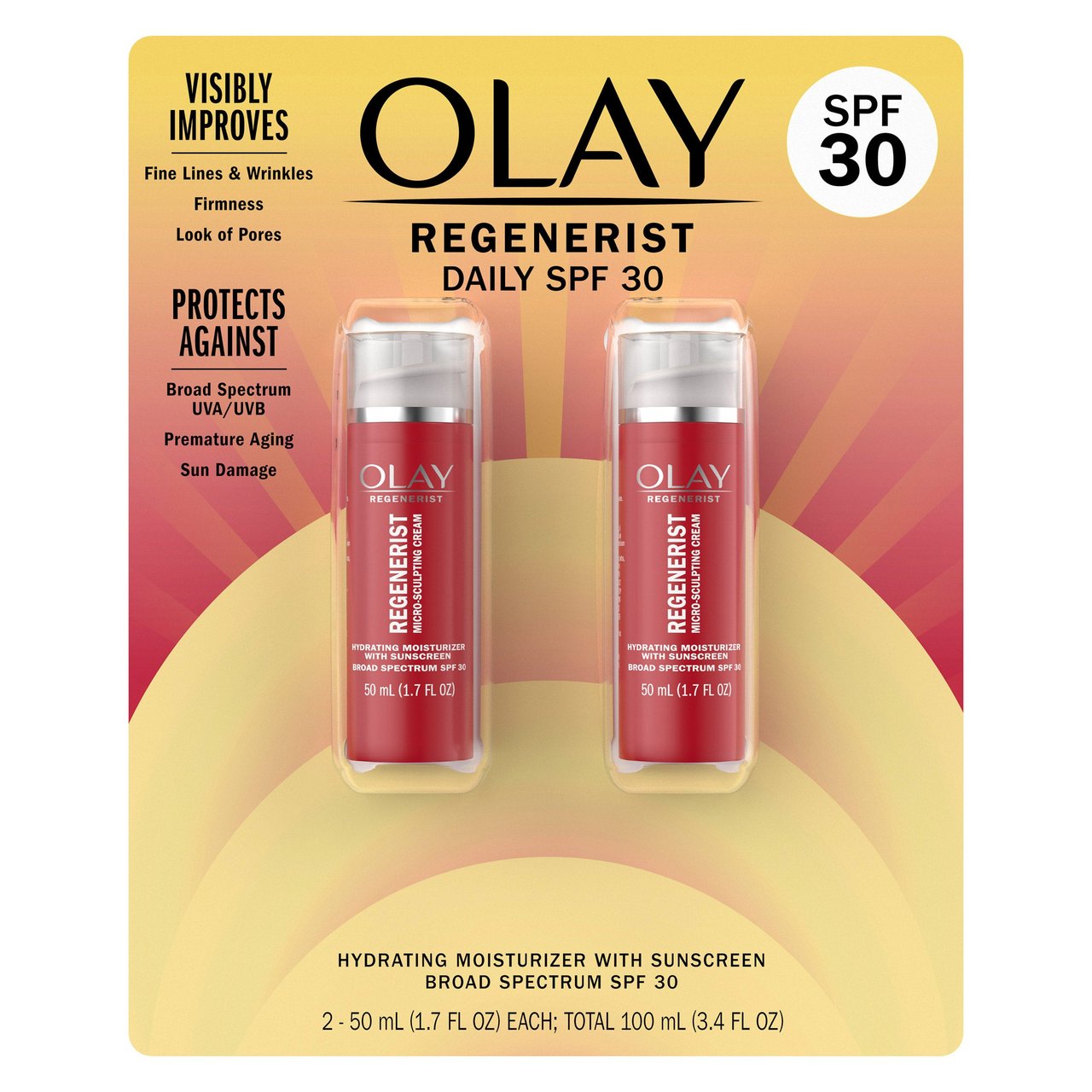 Olay Regenerist Micro-Sculpting Daily Moisturizer SPF 30, 2-Pack (1.7 fl oz each)
