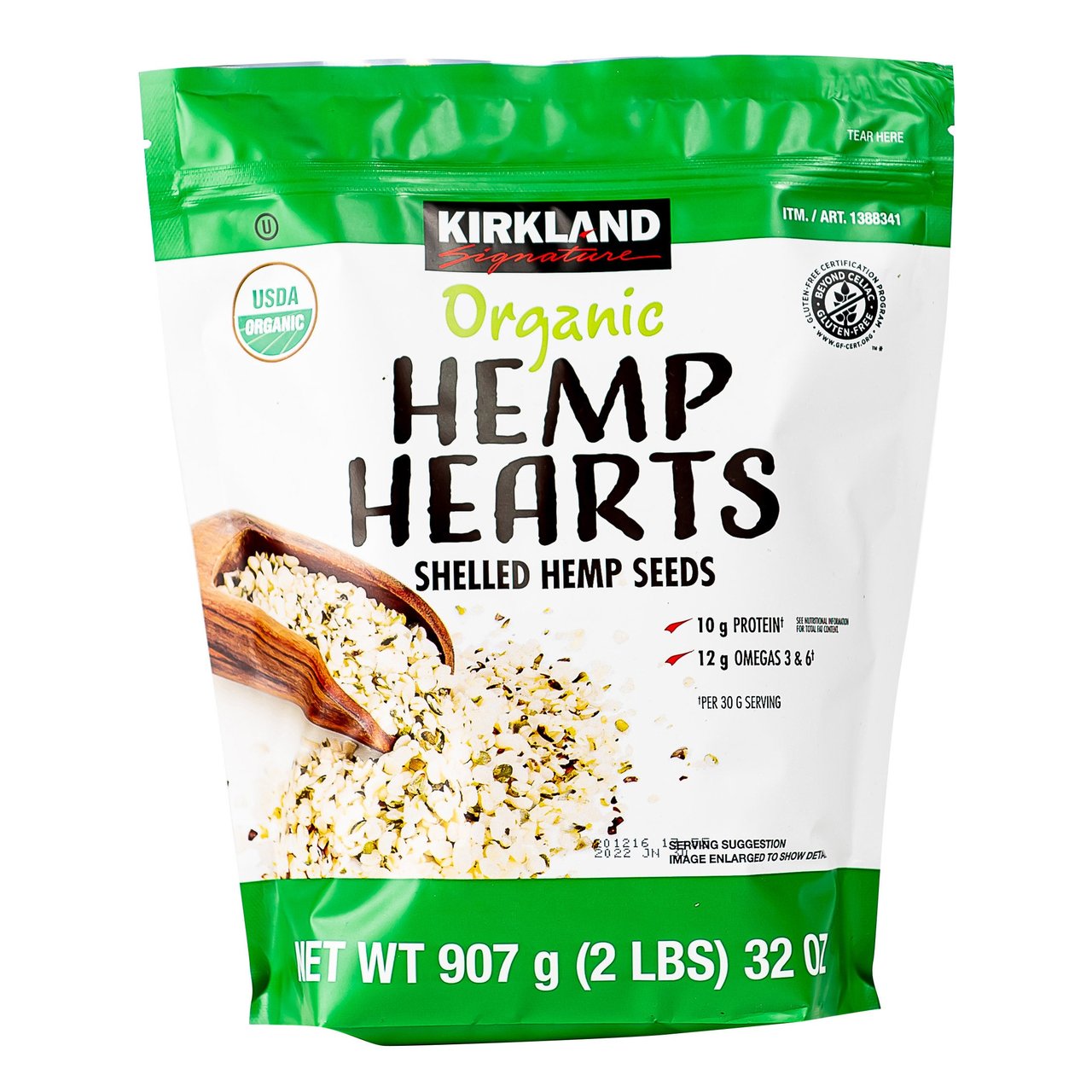Kirkland Signature Organic Hemp Hearts, 2 Pounds - Image 1
