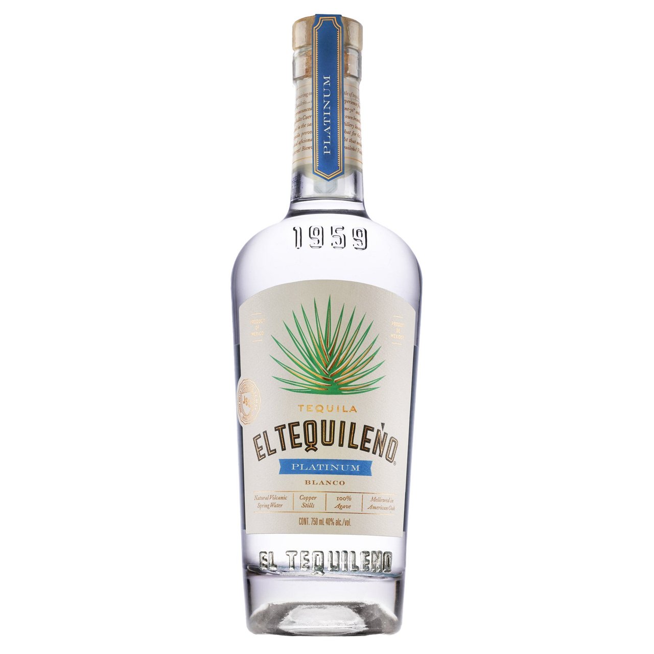 El Tequileño Platinum Blanco Tequila 750ML - Image 1