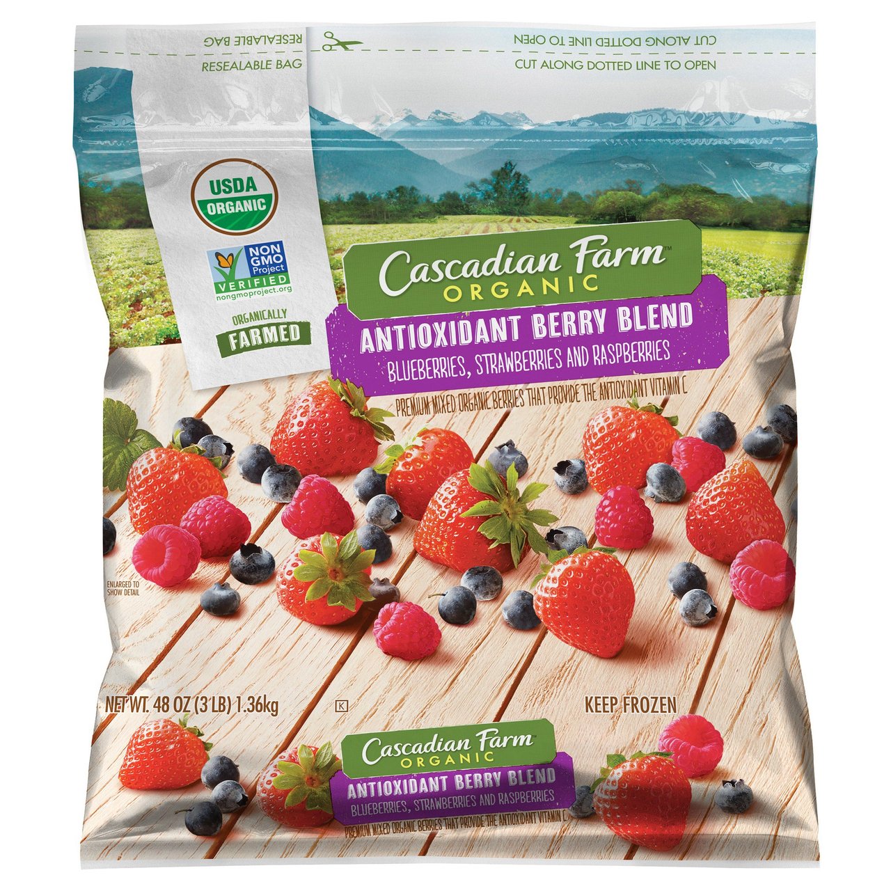 Cascadian Farm Organic Berry Blend 3 lb - Image 1